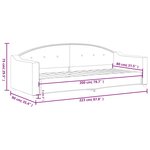 vidaXL Lit de repos gris foncé 80x200 cm tissu