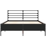 vidaXL Cadre de lit sans matelas noir 120x190 cm