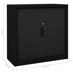 vidaXL Armoire à portes coulissantes Noir 90x40x90 cm Acier