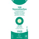 Paquet 100 Fiches Intercalaires Horizontales Unies Perforées - 105x240mm - Vert - Exacompta