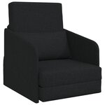 vidaXL Canapé Lit 2-en-1 Noir 65x80x83 cm Tissu