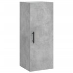 vidaXL Buffet haut Gris béton 34 5x34x180 cm Bois d'ingénierie