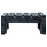 vidaXL Pouf palette de jardin noir bois de pin imprégné