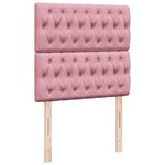 vidaXL Sommier à lattes de lit avec matelas Rose 90x190 cm Velours
