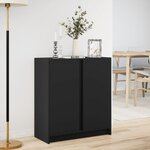 vidaXL Buffet avec LED noir 77x34x85 cm bois d'ingénierie