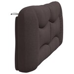 vidaXL Coussin de tête de lit marron foncé 180 cm tissu