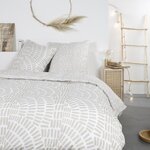 Parure de lit - 260 x 240 cm -Beige Motif Ethnique