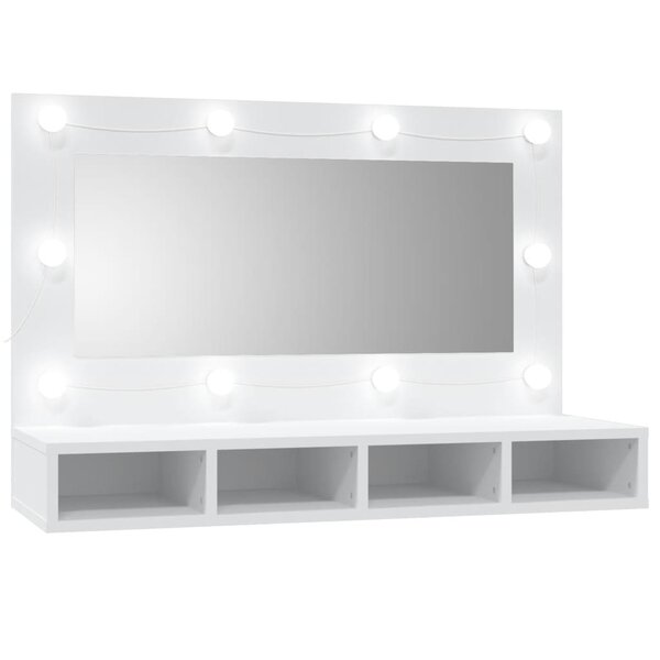 vidaXL Armoire à miroir avec LED blanc 90x31 5x62 cm