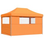 vidaXL Tente de réception pliable escamotable avec 3 parois latérales