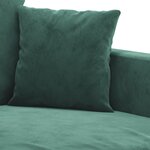 vidaXL Ensemble de canapés 3 Pièces avec coussins Vert foncé Velours