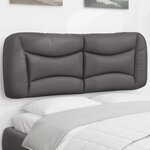 vidaXL Coussin de tête de lit gris 140 cm similicuir