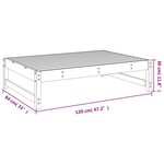 vidaXL Repose-pied de jardin 120x80 cm bois de pin imprégné