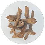 vidaXL Table basse Bois flottant de teck massif 60 cm