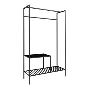 Armoire noire à deux étages avec cadre noir