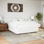 vidaXL Cadre de lit Blanc 180x200 cm Similicuir