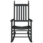 vidaXL Chaises à bascule avec sièges incurvés lot de 2 noir peuplier