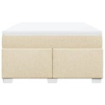 vidaXL Sommier à lattes de lit avec matelas Crème 140x200 cm Tissu