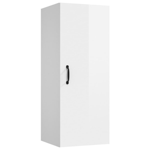 vidaXL Armoire murale suspendue Blanc brillant 34 5x34x90 cm