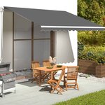 vidaXL Tissu de remplacement pour auvent Anthracite 4 5x3 5 m