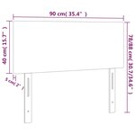 vidaXL Tête de lit Noir 90x5x78/88 cm Velours