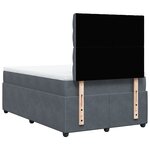 vidaXL Sommier à lattes de lit et matelas gris foncé 120x190cm velours