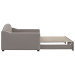 vidaXL Lit de jour avec lit gigogne taupe 100x200 cm tissu