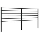 vidaXL Tête de lit métal noir 200 cm