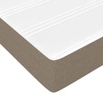 vidaXL Sommier à lattes de lit avec matelas Taupe 90x190 cm Tissu