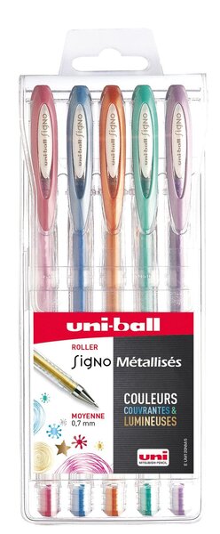 Stylo roller Signo Assortiment métallisé 5 pièces - Signo