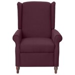 vidaXL Fauteuil de massage inclinable Violet Tissu