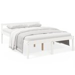 vidaXL Lit pour personne âgée blanc 150x200 cm bois de pin massif