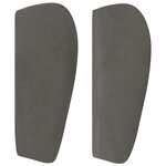 vidaXL Tête de lit avec oreilles Gris foncé 147x23x78/88 cm Velours