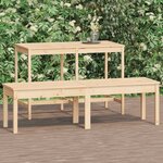 vidaXL Banc de jardin à 2 places 159 5x44x45 cm bois massif de pin