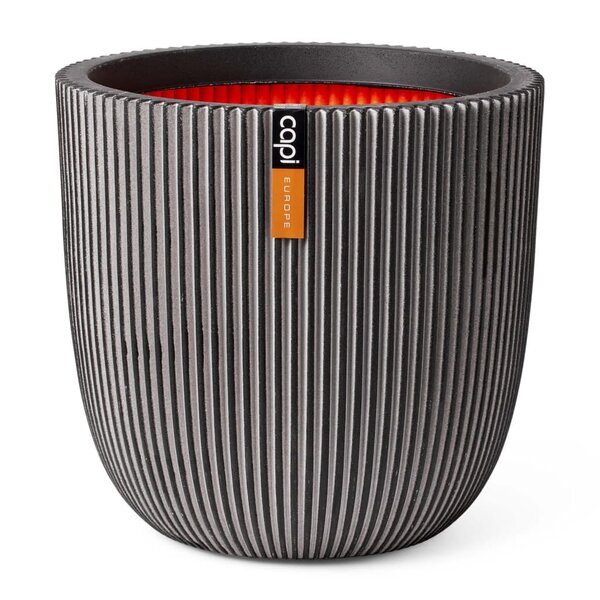 Capi Jardinière Groove 35x34 cm anthracite