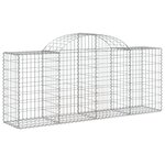 vidaXL Paniers à gabions arqués 14 Pièces 200x50x80/100 cm Fer galvanisé