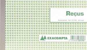 Manifold RECUS 105 x 180 mm 50 Feuillets Dupli EXACOMPTA
