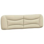 vidaXL Coussin de tête de lit crème 180 cm tissu