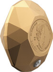 Monnaie en or 500 dollars g 171.8 millésime 2023 forevermark diamond forevermark black label oval diamond 3d