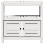 vidaXL Table de rempotage avec étagères blanc bois massif de pin