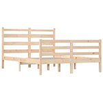 vidaXL Cadre de lit Bois de pin massif 140x200 cm