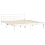 vidaXL Cadre de lit avec tête de lit blanc 160x200 cm bois massif
