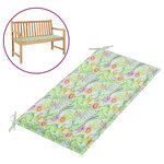 vidaXL Coussin de banc de jardin motif de feuilles 100x50x3 cm