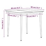 vidaXL Ensemble à manger de jardin et coussins 3 Pièces Gris et noir