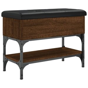vidaXL Banc à chaussures chêne marron 62x32x45 cm bois d'ingénierie