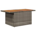 vidaXL Ensemble de salle à manger de jardin 9 pièces avec coussins en poly rattan gris et acacia