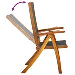 vidaXL Chaises pliables de jardin lot de 4 bois d'acacia et textilène