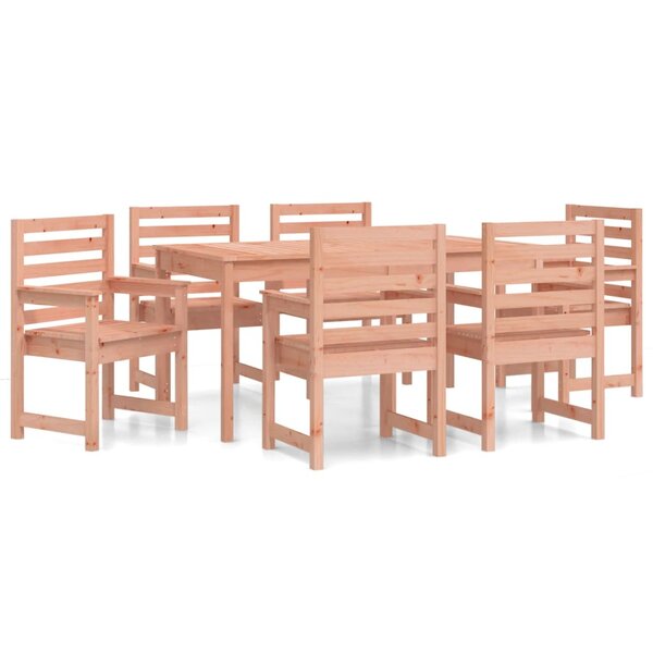 vidaXL Ensemble à manger de jardin 7 Pièces bois massif Douglas