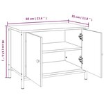 vidaXL Meuble TV avec portes chêne sonoma 60x35x45cm bois d'ingénierie
