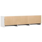 vidaXL Meuble TV avec LED blanc 165x34x40 cm bois d'ingénierie