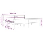 vidaXL Cadre de lit Marron miel Bois de pin massif 200x200 cm
